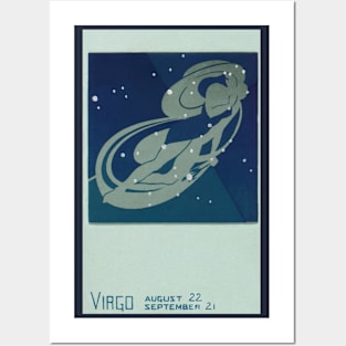 Virgo the Virgin, Vintage Signs of the Zodiac Posters and Art